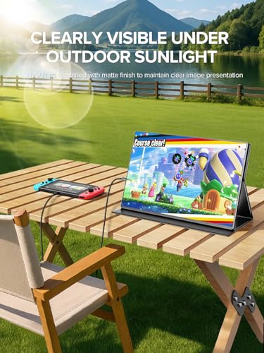 UPERFECT Portable Monitor 4K 16" | 1200 Nits Laptop Monitor | 3840 * 2400 UHD | 145% sRGB, 2000:1 Contrast | USB-C & MINI HDMI | VESA & Smart Case | Travel Screen for Computer, PC, Game Consoles - size: 16