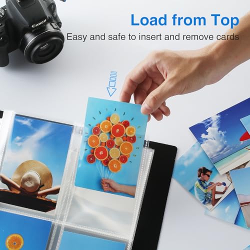 Sooez 30 Pack 3.5x5 Photo Sleeves for 3 Ring Binder, Hold 240 Pictures | Heavy Duty Plastic Binder Sleeves, Photo Album Refill Pages, Acid Free Archival Page Protector, Binder Inserts for Postcard - size: 3.5x5" 4-Pocket