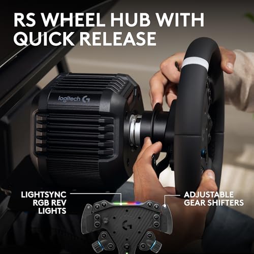 Logitech G RS50 Direct Drive Racing Wheel, Hub, & Base for PS5/PS4/PC | 8 Nm Direct Drive, 11 inch Wheel, 13 Buttons, Adjustable Paddle Shifters, TRUEFORCE Force Feedback Integration - style: Playstation | PC