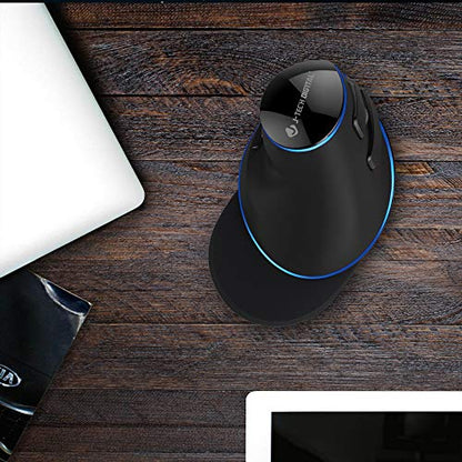 J-Tech Digital Wired Ergonomic Vertical USB Mouse with Adjustable Sensitivity (600/1000/1600 DPI), Scroll Endurance, Removable Palm Rest & Thumb Buttons [V628] - style: Wired