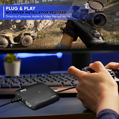 Pyle Capture Card 4K USB3.1 HDMI-to-USB Audio-Video Record via DSLR Camcorder Action Cam, Ultra High Speed, PS3, P4, PS5, Xbox, Nintendo Switch, Wii, Game Streaming, Conference Live Broadcast-PLINK3 - style: Capture Card Pro