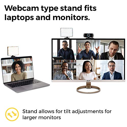 HumanCentric Video Conference Lighting Kit, Camera Light for Zoom Meetings, Streaming Video Face Light, Easy Setup for Remote Work, Computer Monitor or Laptop Light for Video Conferencing