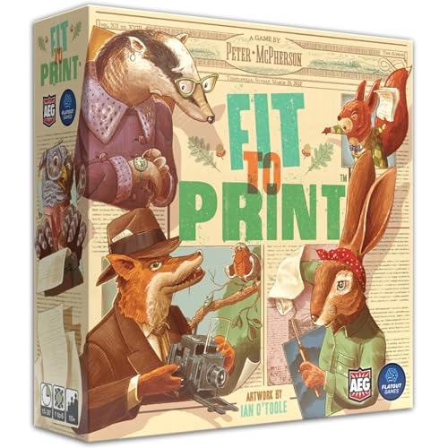 Fit to Print, Puzzly Tile-Laying Strategy Board Game About Breaking News | 1-6 Players, Ages 10+, 15-30 Mins, Real-Time Family Fun