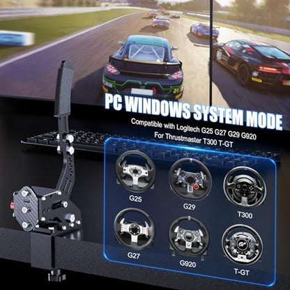 aikeec USB Handbrake for PS4 PS5 Playstation : Compatible with Logitech G27 G29- PC Handbrake for G27 G29 G920 Thrusmsater T300 T500-Racing Game Handbrake