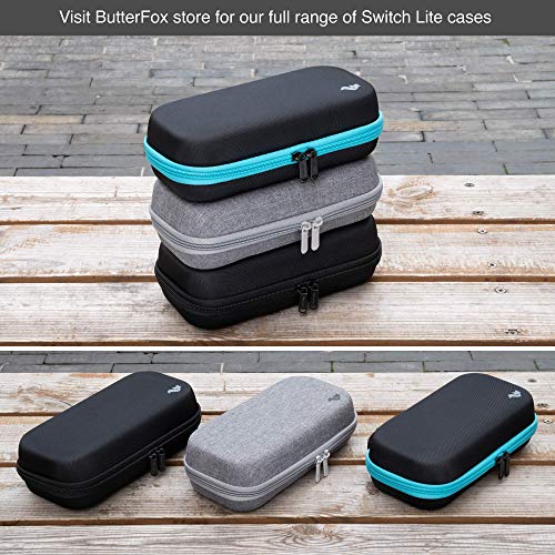ButterFox Extra Large Carrying Case for Nintendo Switch Lite, Fits Charger, Compatible with JETech Protective Case and Most Grips, Game and Accessories Storage (Turquoise Blue/Black) - color: Turquoise Blue