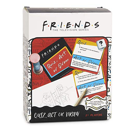 Paladone Friends TV Show Trivia - Act or Draw Game - Official Merchandise | For 2 or More Players, Includes Cards, Paper, Dice, and Timer