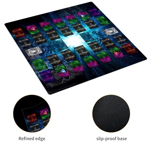Stitched for Yugioh Playmat, 2-Player, Master Rule Duel Field Zones, Large Card Game Mat, Original Art Designs & Accessories (blue1) - color: Blue1