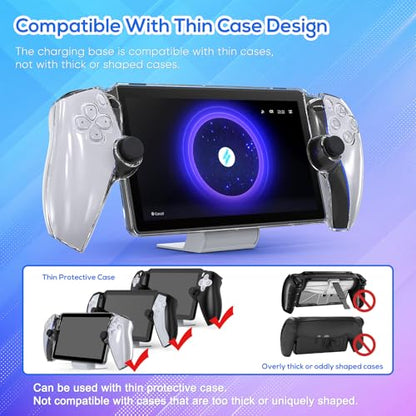 Magnetic Portable Charging Stand for PlayStation Portal, Case-Friendly Charging Dock Station for PS Portal with USB-C Cable, Folding Charger for PS5 Portal Handheld PS Remote Player Accessories