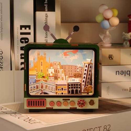 Travels to Venice 3D Wooden Puzzle with LED Lights, DIY Craft Model Kit for Adults & Kids, Creative Building Set and Unique Home Decor Gift for Travel Lovers - style: Travels to Venice