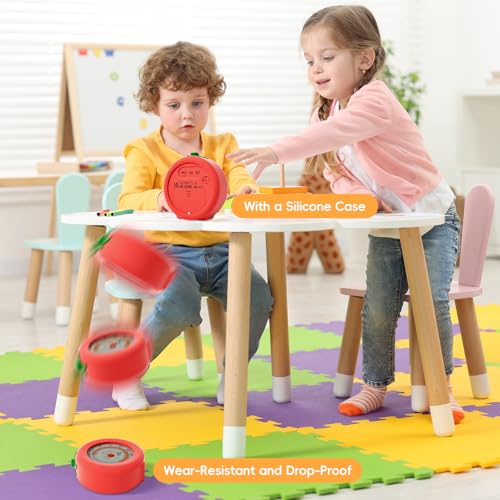 Tomato Kids Visual Timer for Classroom, Office and Meetings | 299 Minute, Cute Pomodoro Countdown Timer with Pause Function, Clock and Alarm, Kitchen Cooking Helper