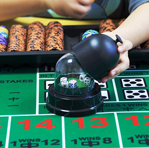 Automatic Lucky Dice Roller Cup Set with 5 Dices for KTV Pub Bar Family Friends Party Games EK1883 - size: Medium