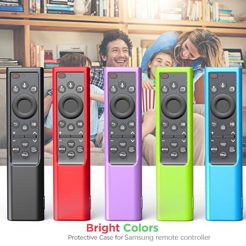 Remote Cover for Samsung Smart TV, Silicone Protective Case for Solar Cell BN59-01357 BN59-01385 BN59-01265A BN59-01388A Controller Case Skin Sleeve Purple - color: Light Purple