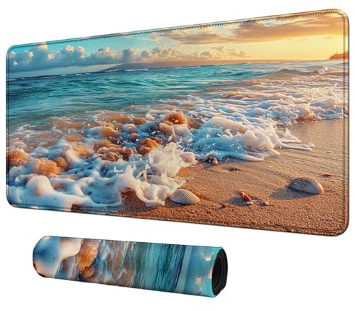 Ocean Scenery Sea Waves for MTG & TCG Playmat Mouse Pad,BFDHGQZC 24" x 14" Game Mat for MTG/RPG/CCG Trading Card Game Playmats Table Mat Perfect for Card Games Video Games Computer Office - color: Ocean Scenery Sea Waves