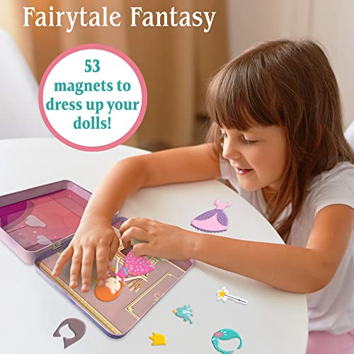 Hapinest Magnetic Dress-Up Dolls for Girls Pretend Play Set, A Fairytale Fantasy Dress Up Toy and Game for Ages 4, 5, 6, and 7 Years Old