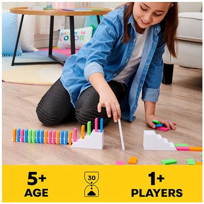 Spin Master Games H5 Domino Creations 100-Piece Neon Dominoes Set for Kids - style: Neon Dominoes Set
