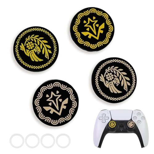 PERFECTSIGHT Cute Thumb Grip Caps for Switch 2 2025, PS5, PS4, Xbox Series X/S, Xbox One, Switch PRO Controller, 4PCS Kawaii Soft Rubber 3D Analog Thumbsticks Grips Joystick Cover Set (Black Wilds) - color: Black Wilds
