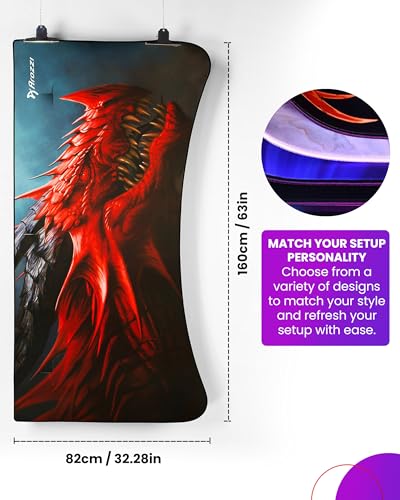 Arozzi Arena Gaming Desk Pad D001 | Full Desk Mouse Pad, Washable Desk Mat, Anti-Slip Rubber Base, Water-Resistant Surface - color: D001