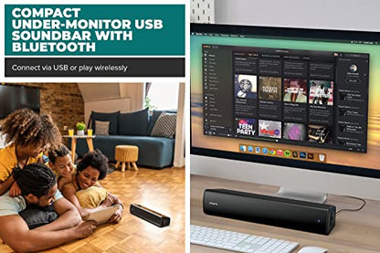 CREATIVE - Stage Air V2 Compact Under Monitor Soundbar, Black