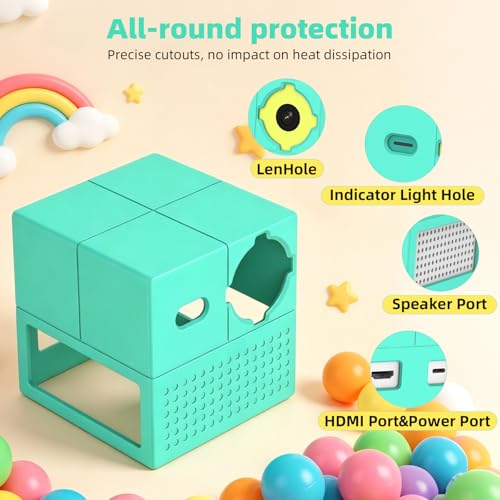 Silicone Protective Case for Nex Playground Console, Anti-Scratch Machine Cover with Precision Lens Cutout, Shockproof Sleeve for Active Home Gaming, Teal (1 Pack, Console Not Included)
