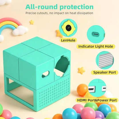 Silicone Protective Case for Nex Playground Console, Anti-Scratch Machine Cover with Precision Lens Cutout, Shockproof Sleeve for Active Home Gaming, Teal (1 Pack, Console Not Included)