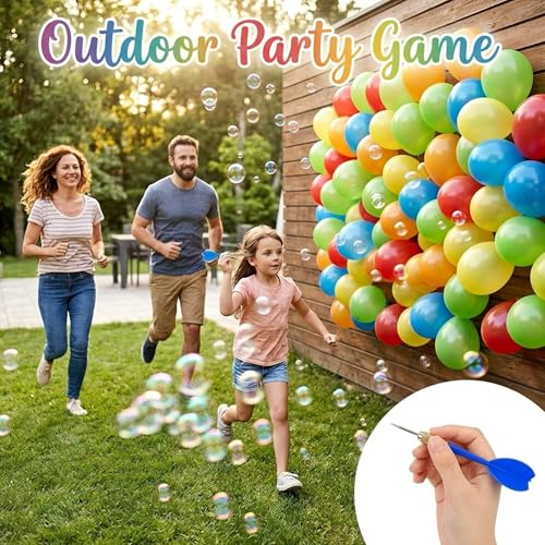 LOVESTOWN 510 PCS Dart Balloon Game Set, Carnival Games for Kids & Adults | Outdoor Party Game for Backyard, Birthdays & Family Reunions, Carnival Party Favors, Includes 500 Balloons & 10 Darts