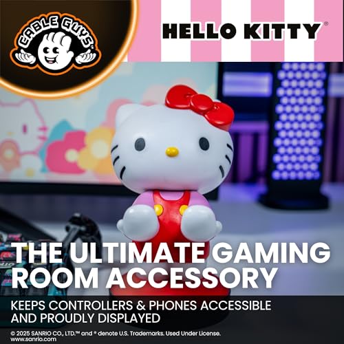 Cableguys Hello Kitty Controller Holder & Phone Stand - Gaming Setup Accessories for Desk and Game Room, Controller Stand Compatible with Xbox, PlayStation & Most Standard Game Controllers
