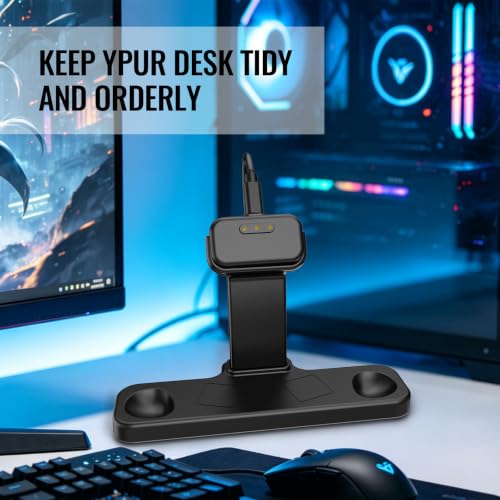 Charging Dock for Steam Controller 2026 – Weighted Vertical Stand with Puck Alignment, Cable Management, and Non-Slip Base
