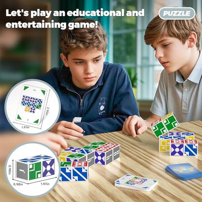 BBnote Matching Puzzle Game for Kids & Adults, Family Board Games Block for Boys & Girls Ages 6-8 8-12, 3+ Player Card Puzzles for Children 6+ Year Olds - size: Edition 1.0: 2-4 players