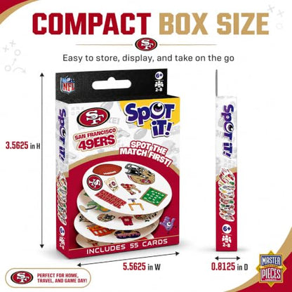 MasterPieces Game Day - NFL San Francisco 49ers Spot It Game for Kids, Adults, and Family - style: San Francisco 49ers