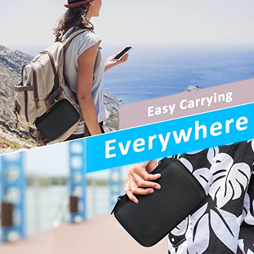 Shockproof Hard Shell Carrying Case, Large Capacity Storage Pouch Bag | Fits GPS, External Hard Drive, Power Bank, Charger, Cable, Travel Tech Organizer, Durable EVA Material - color: Z Black and Deep Purple