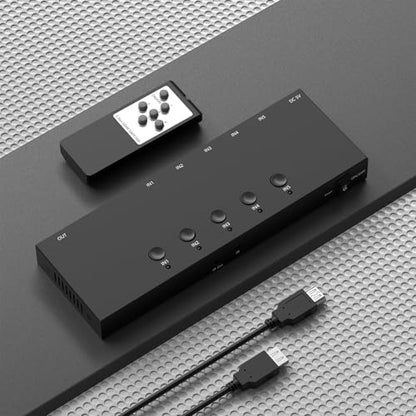 5 Way HDMI Switch 4k@60Hz HDMI Switcher 5 in 1 Out HDCP 2.0 Manual HDMI 2.0 Hub Supports 3D Compatible with Nintendo Switch/Switch OLED/Xbox/ PS5/4/3 Blu-Ray Player Fire Stick Roku Apple TV Chromeca - size: HDMI Switch 5 Port 4K
