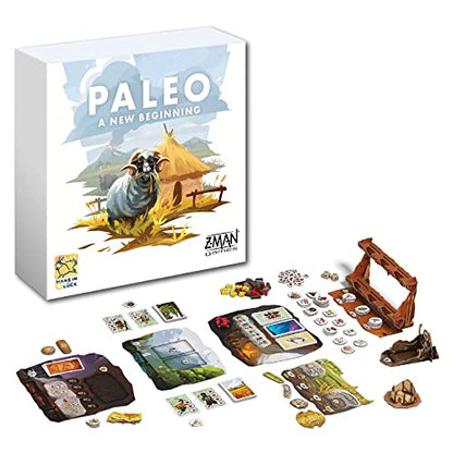Z-Man Games Paleo A New Beginning Board Game Expansion - Forge a New Chapter in Human History! Cooperative Strategy Game for Kids & Adults, Ages 10+, 2-4 Players, 45-60 Minute Playtime - style: Paleo A New Beginning Expansion