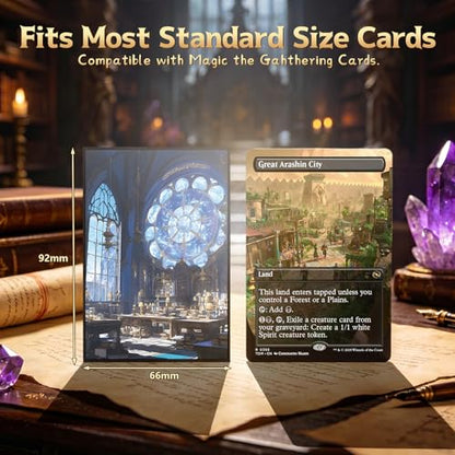 MTG Card Sleeves -Meticulous Archive- Surveil Lands - Ultra Clear Front & Matte Finish Back, 100 Count Standard Size Matte Art Sleeve for Magic the Gathering - color: Meticulous Archive