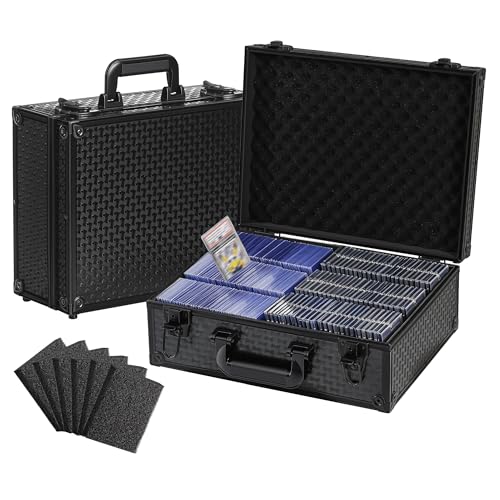 Top Loader Trading Card Storage Case for Sports Cards Graded Cards | Toploader Storage Box for 3" x 4" 35pt Card with 6 Foam Dividers, Card Box Holders 610+ Top Loaders, 140+ Magnetic Holder - color: Ripple