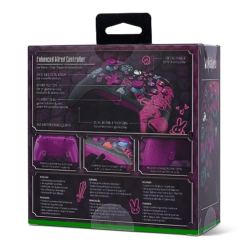 PowerA Enhanced Wired Controller for Xbox Series X|S - Tiny Tina's Wonderlands, Xbox Controller with Detachable 10ft USB Cable, Mappable Buttons and Rumble Motors, Officially Licensed for Xbox - color: Tiny Tina's Wonderlands