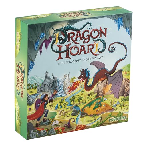 Dragon Hoard Board Game, Fantasy Adventure for Kids and Family, Fight Dragons to Win Gold, Fun and Easy Strategy, Semi-cooperative gameplay, Ideal for Family Game Nights, Ages 8+, 30 mins, 2-5 Players