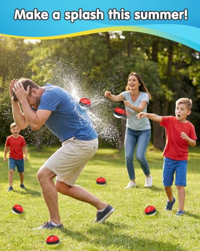 Reusable Water Balloons 12 Pcs, Refillable Self-Sealing Water Bombs, Quick Fill Silicone Water Balls for Kids, Non-Magnetic Splash Toys for Outdoor Summer Fun, Pool Beach Backyard Water Park Games - color: Red