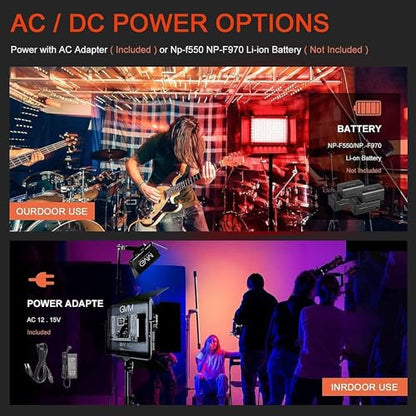 GVM 1000D RGB Led Video Light with 2 Softboxes, Photography Lighting Kit with Bluetooth Control, Full Color Video Lighting Kit with 18 Applicable Scenes, 2 Packs Led Light Panel for Video Shooting - size: 1000D - 2 Pack