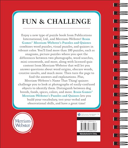 Brain Games - Puzzles and Quizzes: Merriam-Webster’s Word Challenge, Name That Thing, True or False, and More!: Word Challenge, Name That Thing, True or False, and More!