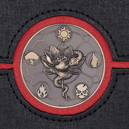 Kabinka Commander Deck Box for MTG with Dice Tray,Card Deck Box | Holds 100 Double-Sleeved Cards,for TCG/PTCG, Patented Design,with 35PT Magnetic Card Holder (Black& Red, Lotus) - color: A1-Black& Red, Lotus
