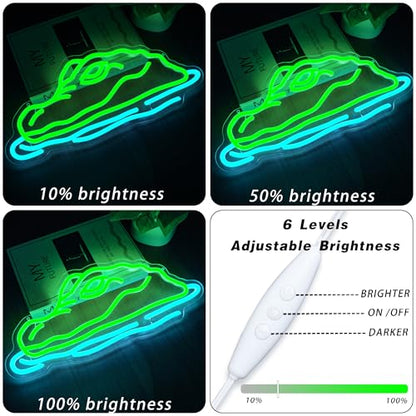 Crocodile Neon Sign - Alligator LED Light for Boys Room, Swamp Theme Reptile Decor, Lake House Wall Art, Man Cave Neon Sign, Fishing Lodge Decor(16.5 * 7.1inch) - style: Crocodile