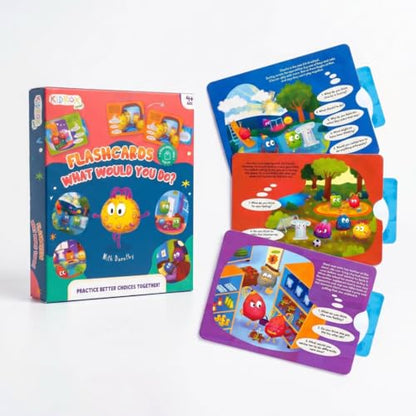 Kidrox What Would You Do? Flashcards – 20 Emotional Intelligence Scenarios for Kids Ages 4+ | Pull-Tab Cards | Practice Empathy & Problem-Solving with Dorothy | Psychologist-Developed - style: What Would You Do?