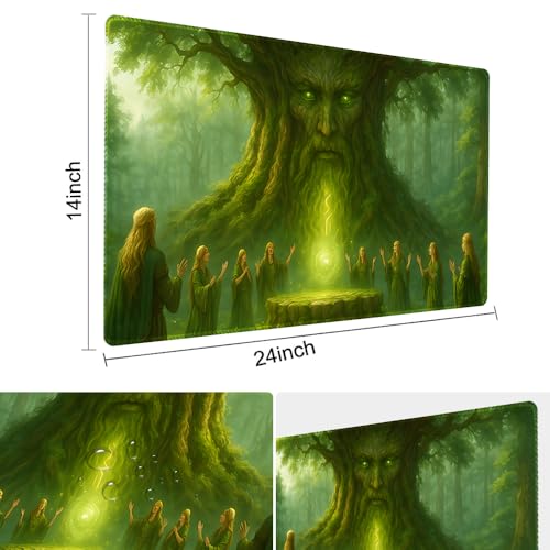 Board Game 14x24in MTG Playmat Compatible for OCG CCG RPG TCG Playmats (Summon the Tree Spirit) - color: Summon the Tree Spirit