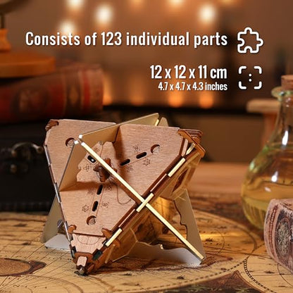 PUZZLE POTATO Anti-Gravity Puzzle Box - 3D Brain Teaser Puzzle for Adults - Wooden Treasure Chest - Money Puzzle Box for Cash Gift - Escape Room Game (Metal) - color: Anti-gravity (Metal)