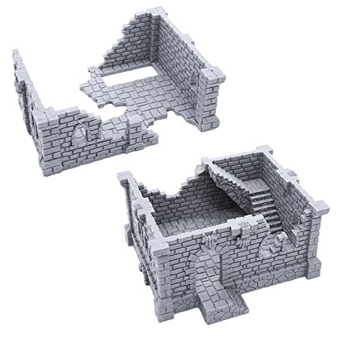 EnderToys Ulvheim Ruins by Terrain4Print (Set C), 3D Printed Tabletop RPG Scenery and Wargame Terrain for 28mm Miniatures