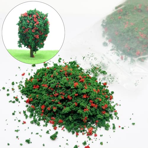 Cayway Mixed Color Tree Powder Model, 5 Pack Simulation Tree Powder, Simulation Flower Modelling Powder, DIY Model Trees Basing Material Kit for Building Model Railway Diorama Scenery - style: Style C