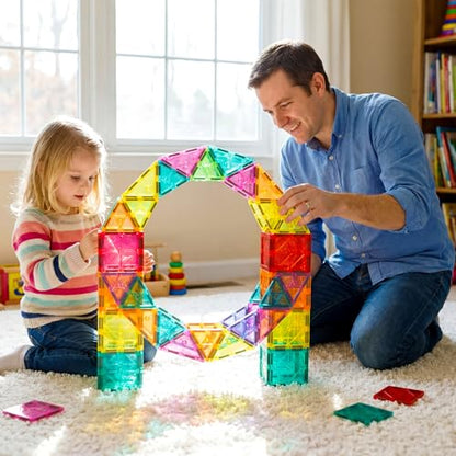 Bmag Magnetic Tiles, 36 PCS Building Blocks for Toddlers, 3D Magnet, STEM Educational Learning Building Blocks for Kids Children, Stacking Montessori Toys Gifts for Boys Girls - size: 36 PCS