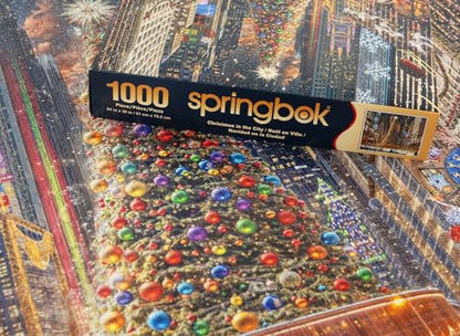 Springbok Christmas in The City 1000 Piece Jigsaw Puzzle for Adults - Unique Cut Pieces - Made in USA - style: Christmas in the City