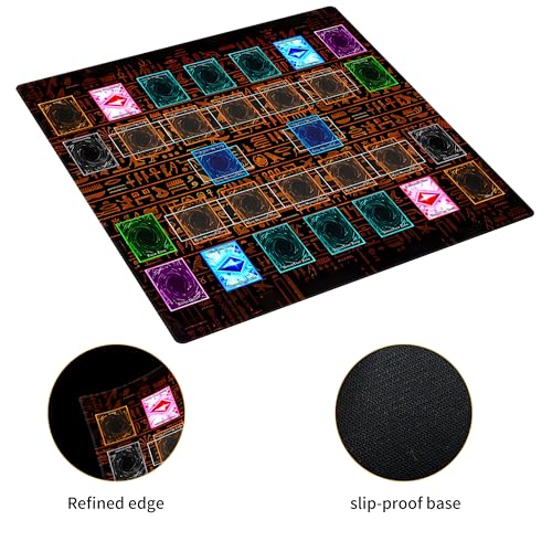 Stitched for Yugioh Playmat, 2-Player, Master Rule Duel Field Zones, Large Card Game Mat, Original Art Designs & Accessories (Egypt) - color: Egypt