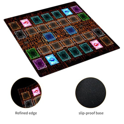Stitched for Yugioh Playmat, 2-Player, Master Rule Duel Field Zones, Large Card Game Mat, Original Art Designs & Accessories (Egypt) - color: Egypt